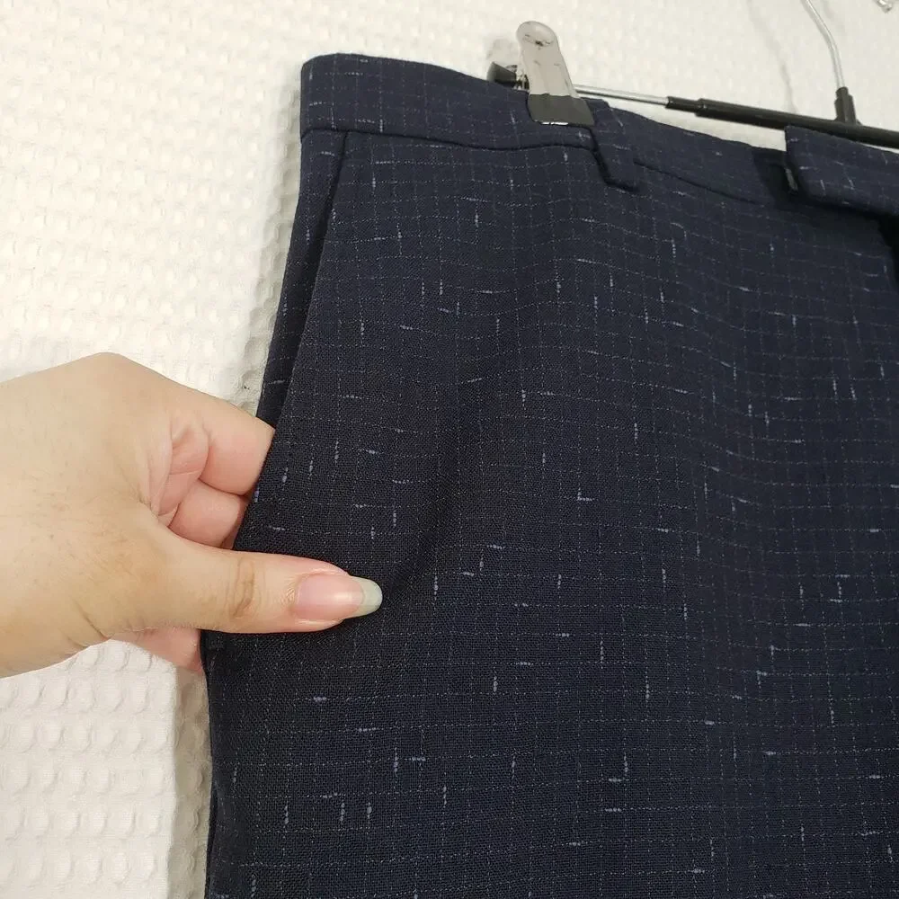 Twisted Tailor Pants Mens 34R Navy Nep Brenes Slim Fit Suit Trousers Dress Party - Picture 6 of 16